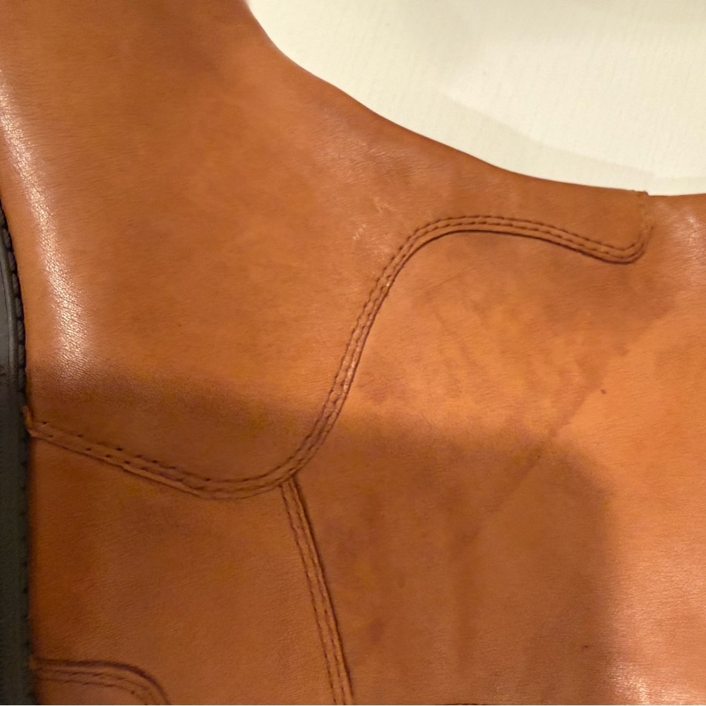 Sam Edelman Penny Whiskey Leather Tall Equestrian Back Zip Riding Boots - Picture 14 of 16